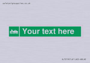 Custom sign safe condition Rescue boat